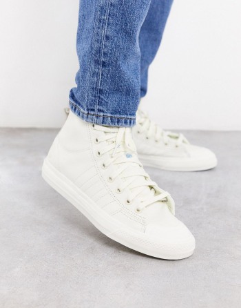 adidas Originals Nizza Hi-Top Bijele - Ženske Tenisice | 49786FBMS